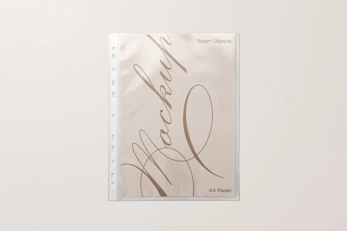 Paper with Page Protector Mockup