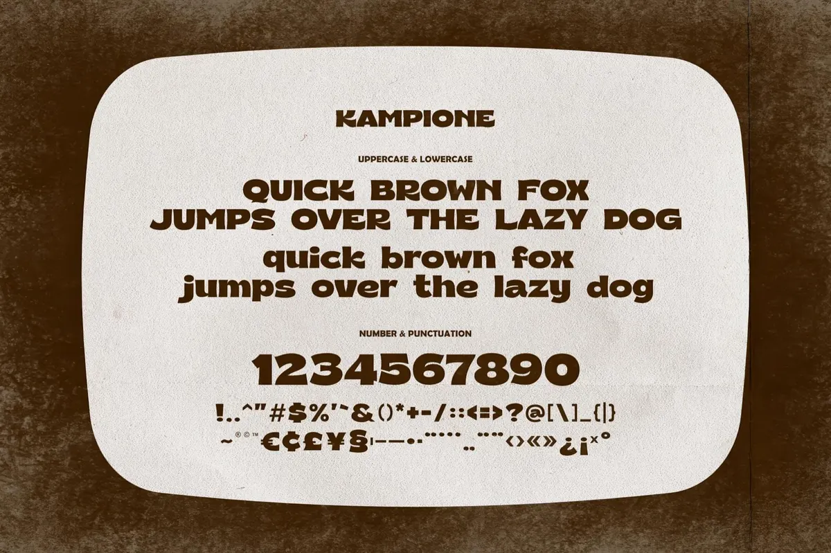 Kampione — Vintage Bold Type
