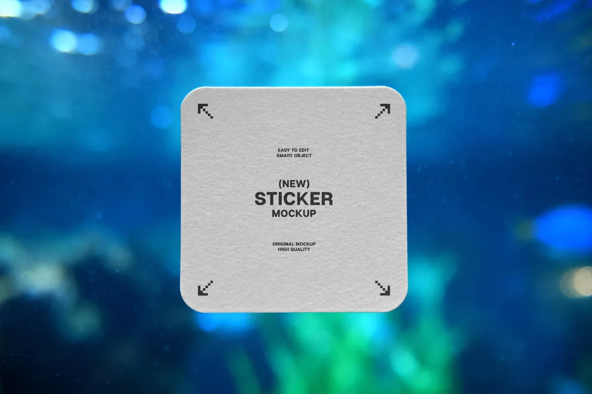 Aquarium Sticker Mockup