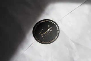 Gilded Round Sticker Mockup