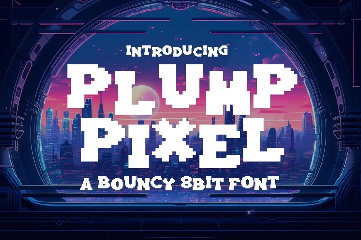 Plump Pixel - Bouncy 8-Bit Font