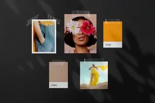 Black Moodboard Mockup