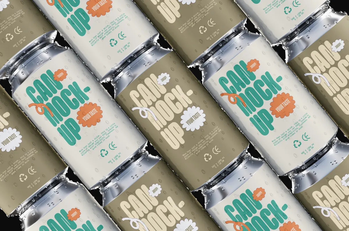 Drink Can Packaging Mockup