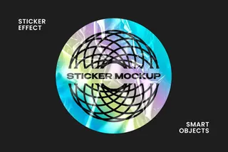 Plastic Sticker Mockup