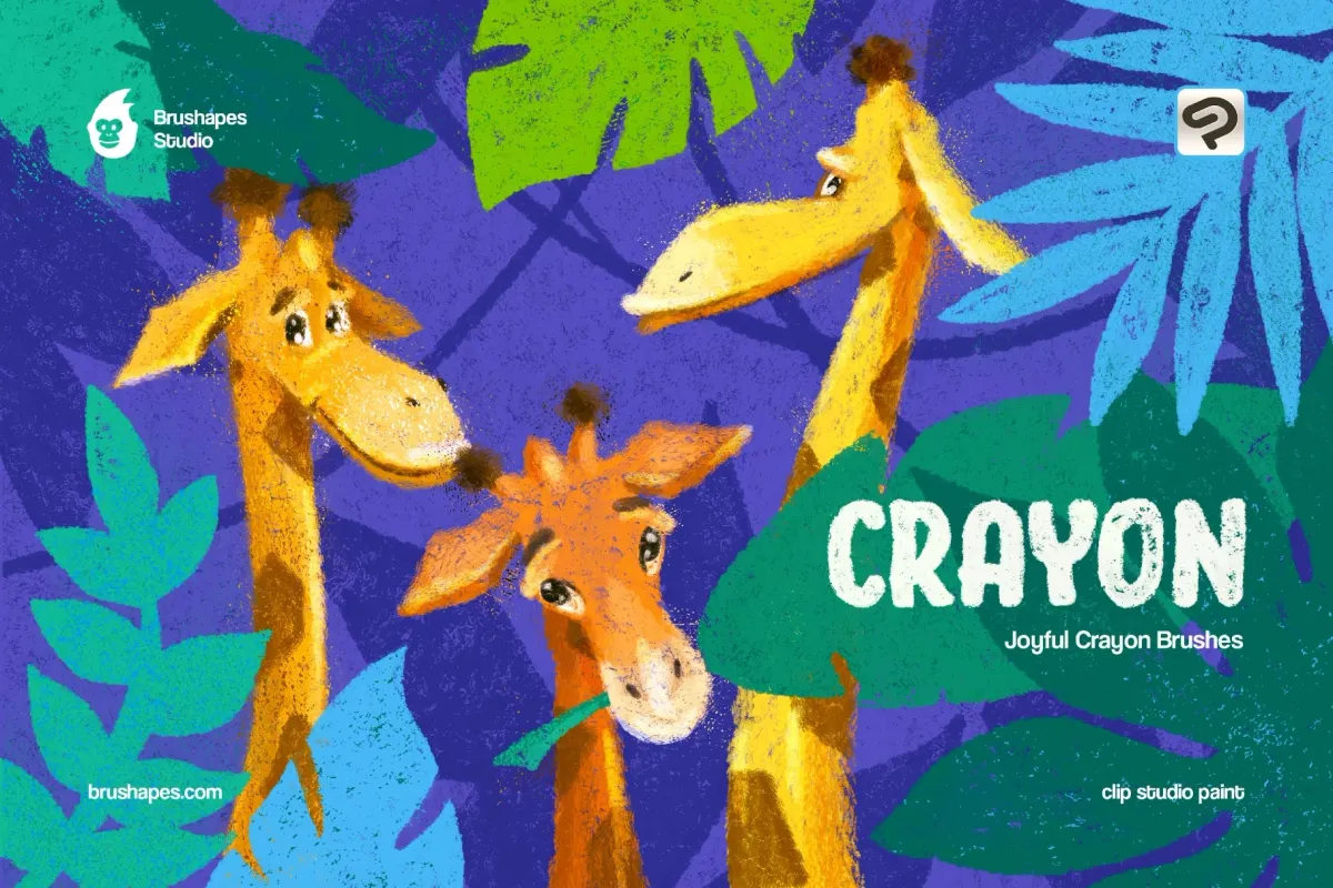 Joyful Crayon Clip Studio Brushes