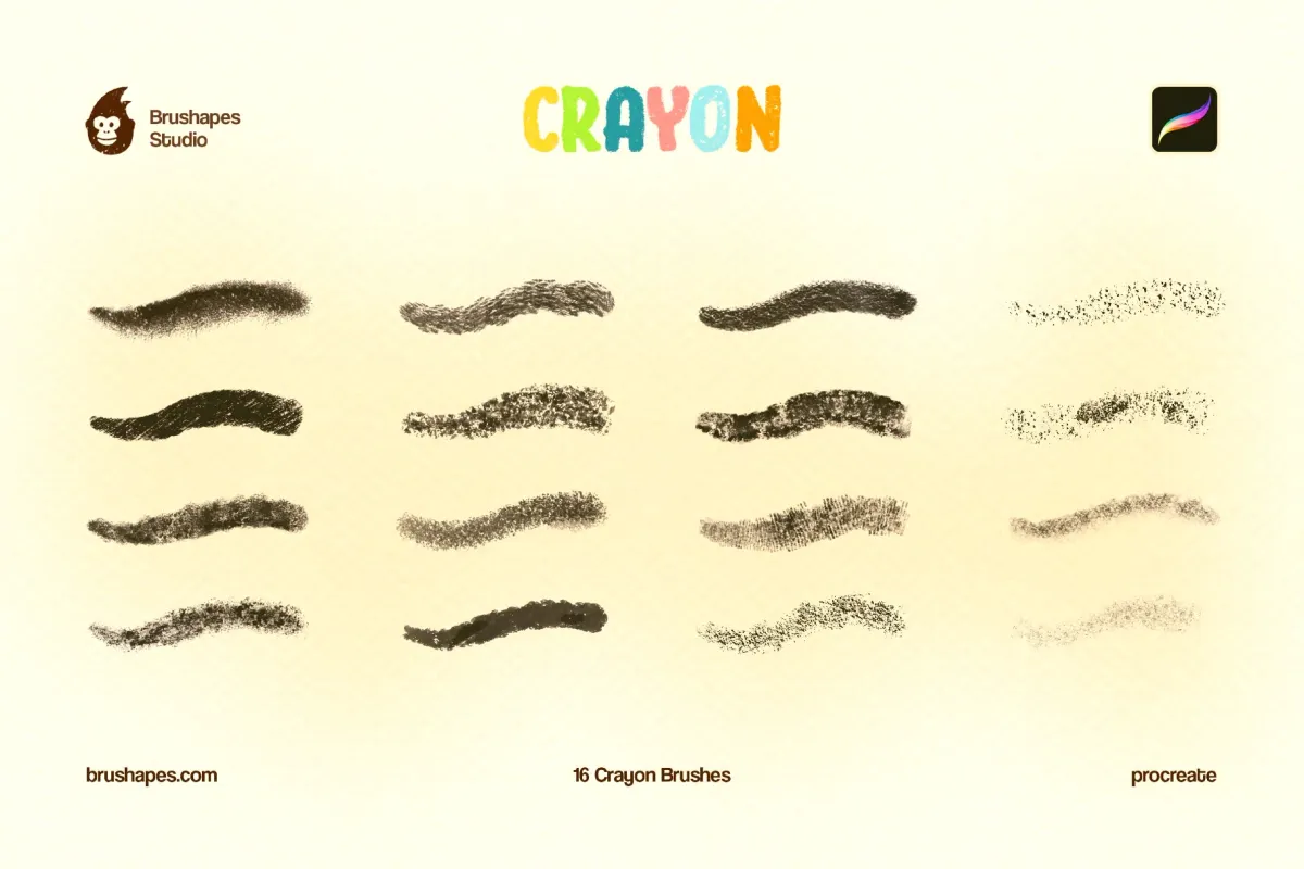 Joyful Crayon Procreate Brushes