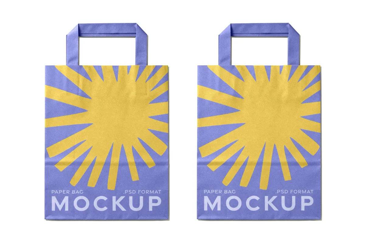 Paper Shopping Bags Mockup