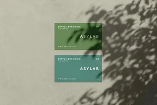 Botanical Shade Business Cards Mockup