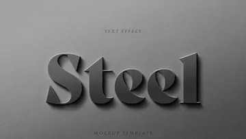 Sharp Steel Logo Mockup