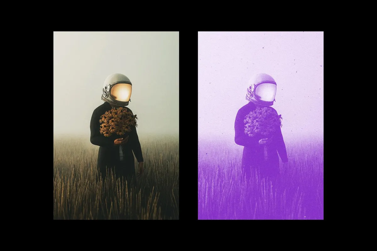 Color Grain Poster Effect