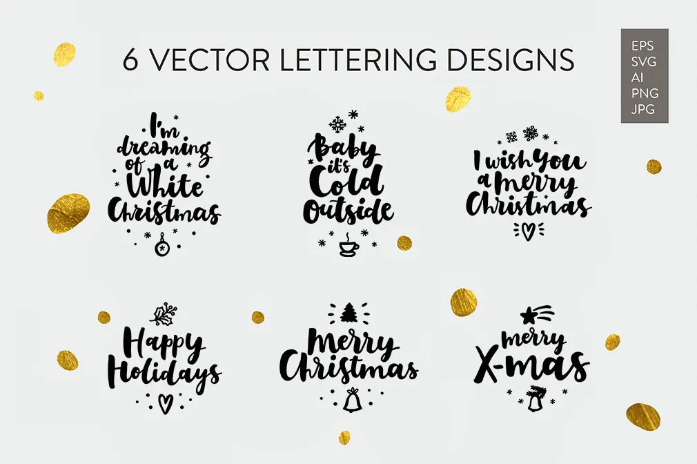 Merry Christmas Lettering
