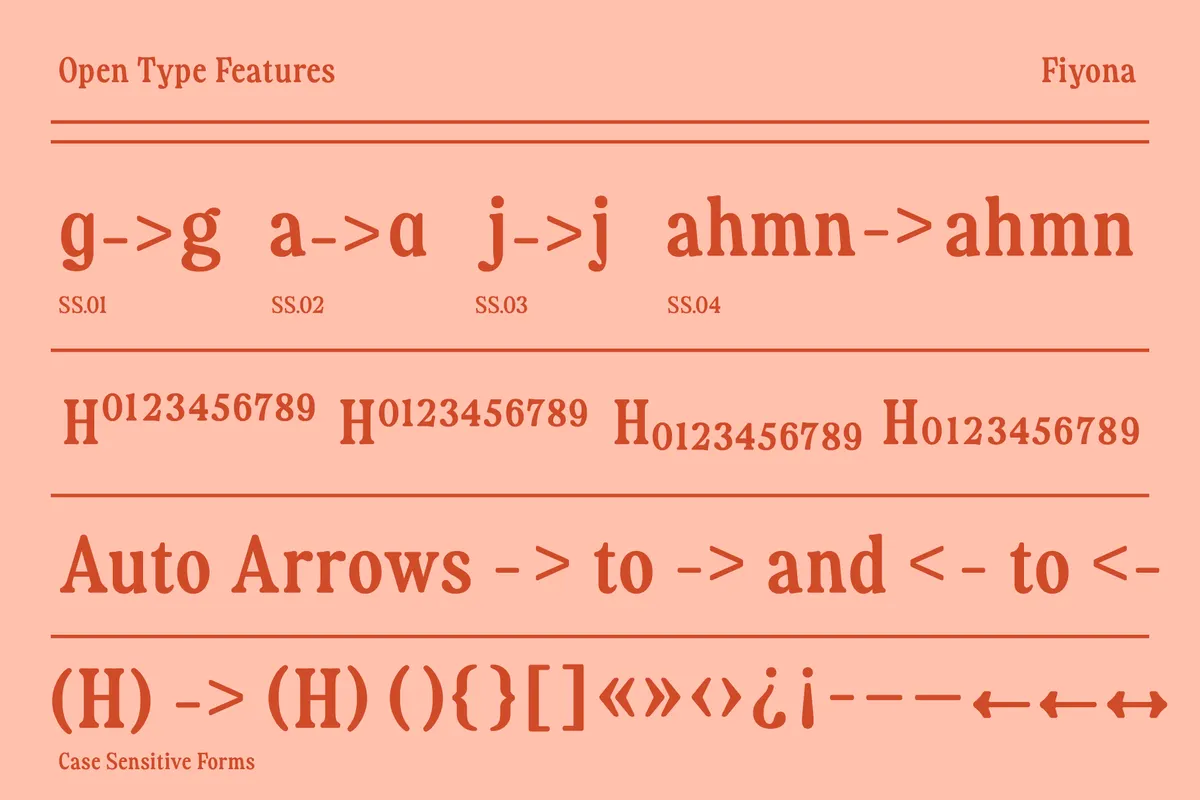 Fiyona - Retro Soft Serif Font Family