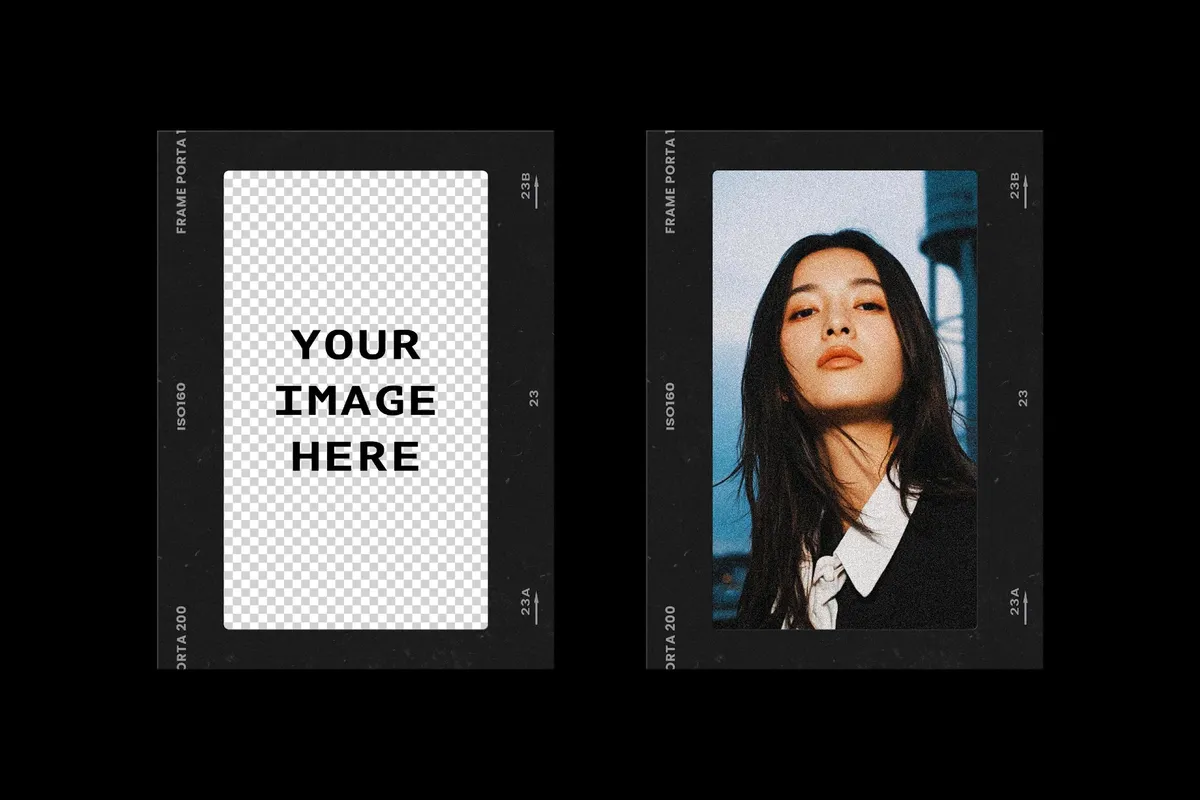Film Frames Collection: PSD & PNG Overlays