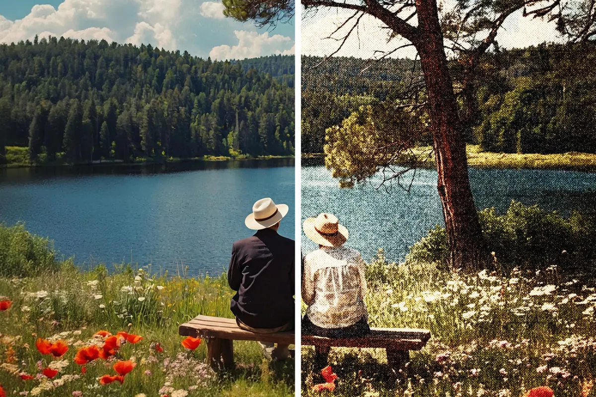 Vintage Postcard Photo Effect