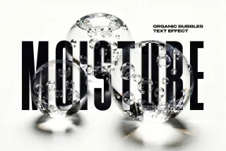 Organic Bubble Text Effect