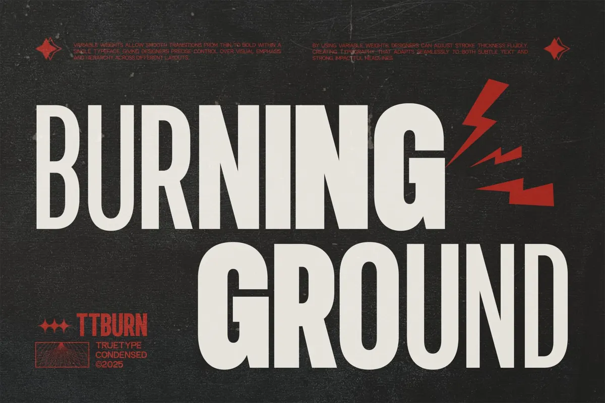 TRT Burn - Condensed Sans Font