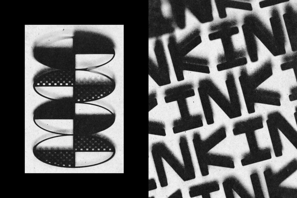 Grunge Ink Print Text Effect