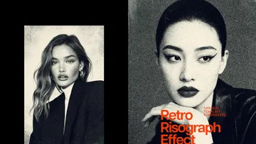 Vintage Risograph Poster Effect