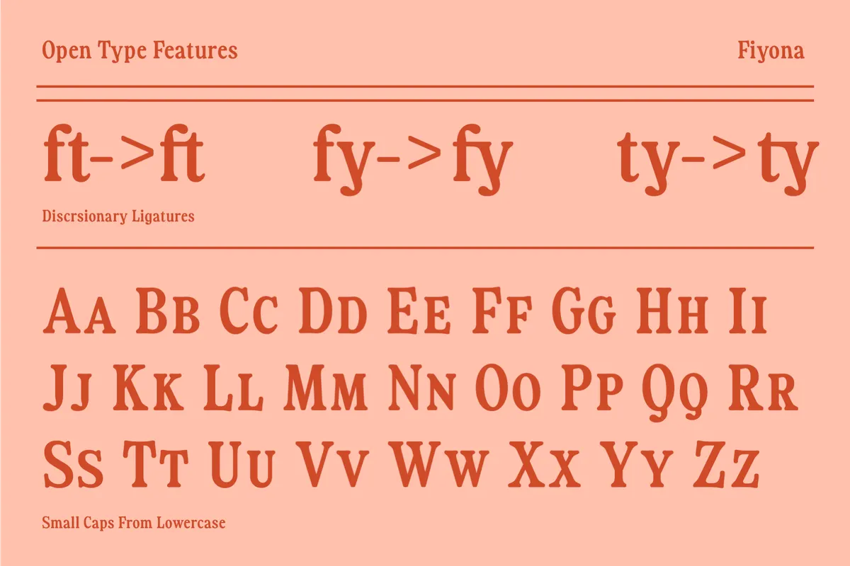 Fiyona - Retro Soft Serif Font Family