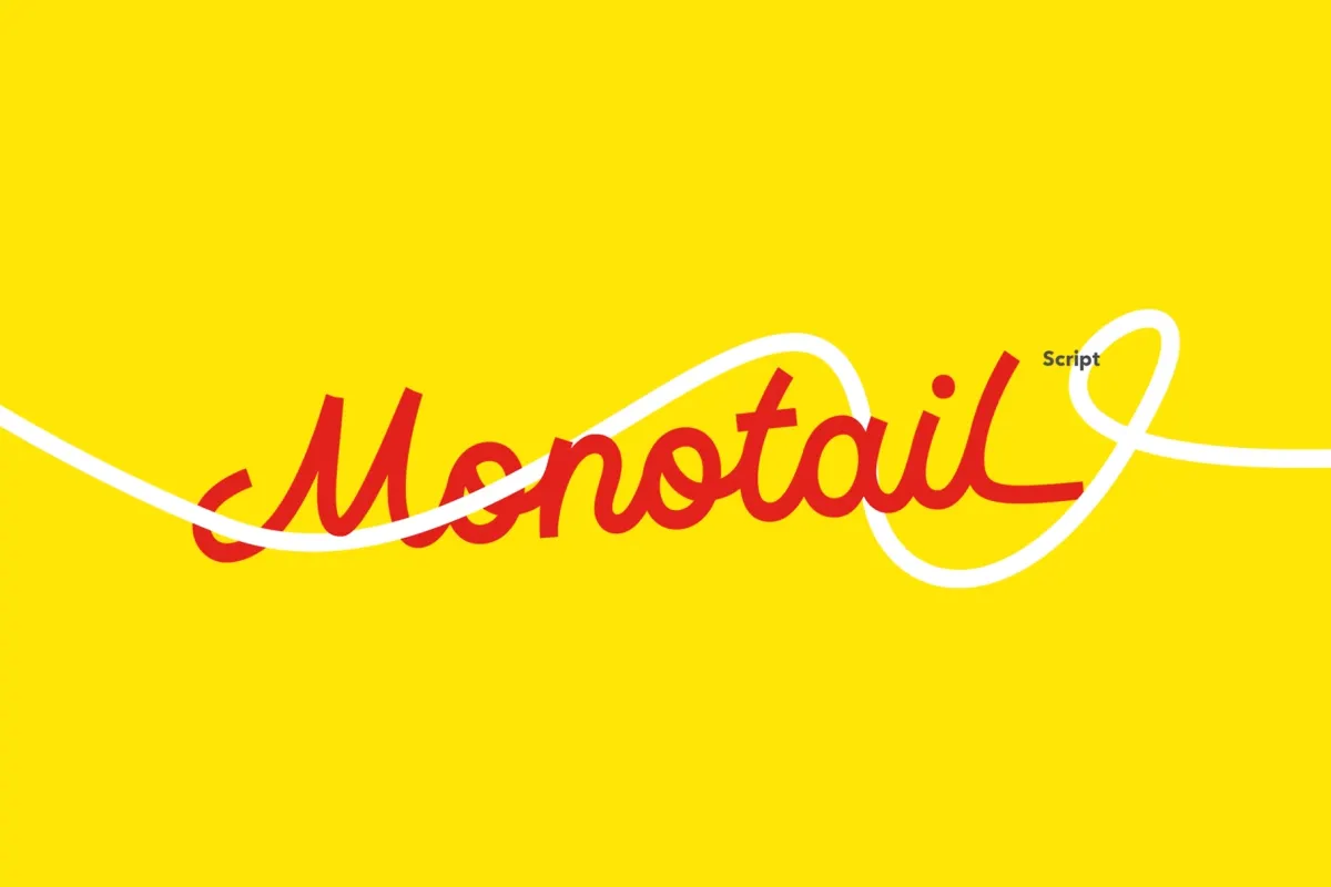 Monotail Script - Monoline Script Font Family