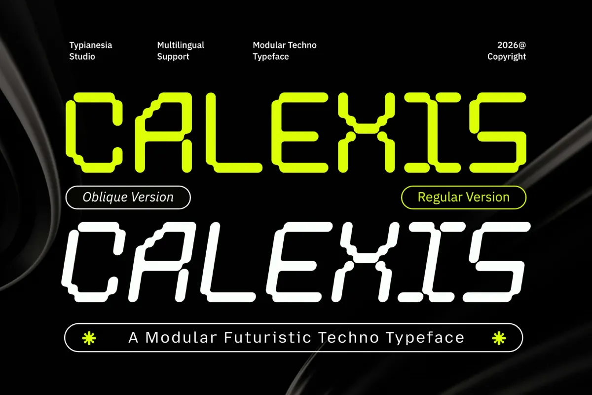 Calexis - Futuristic Techno Display Font