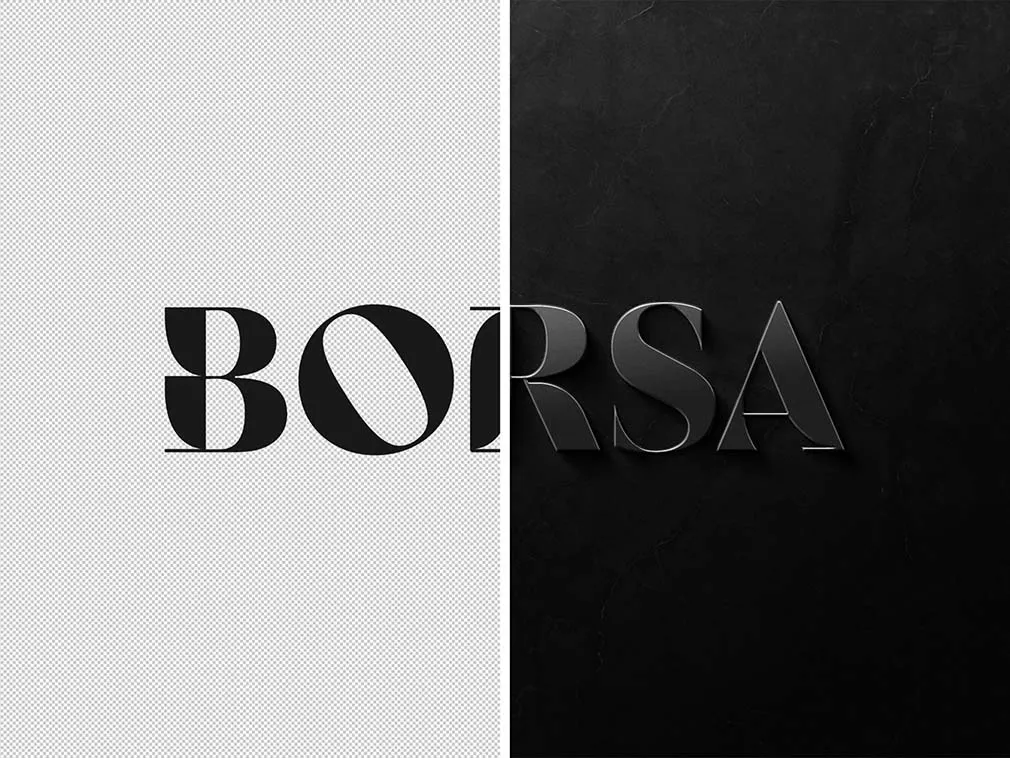 Metal Marble Logo Mockup