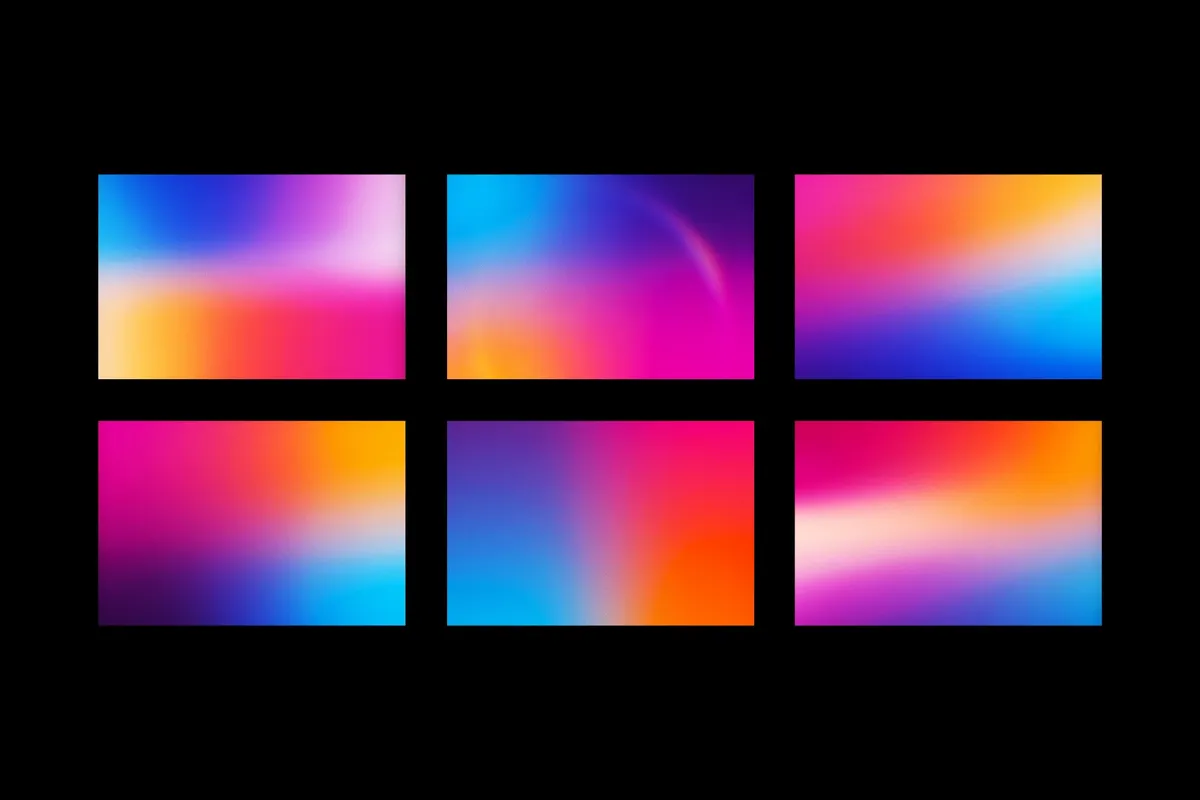 Soft Neon Fractal Gradient Textures