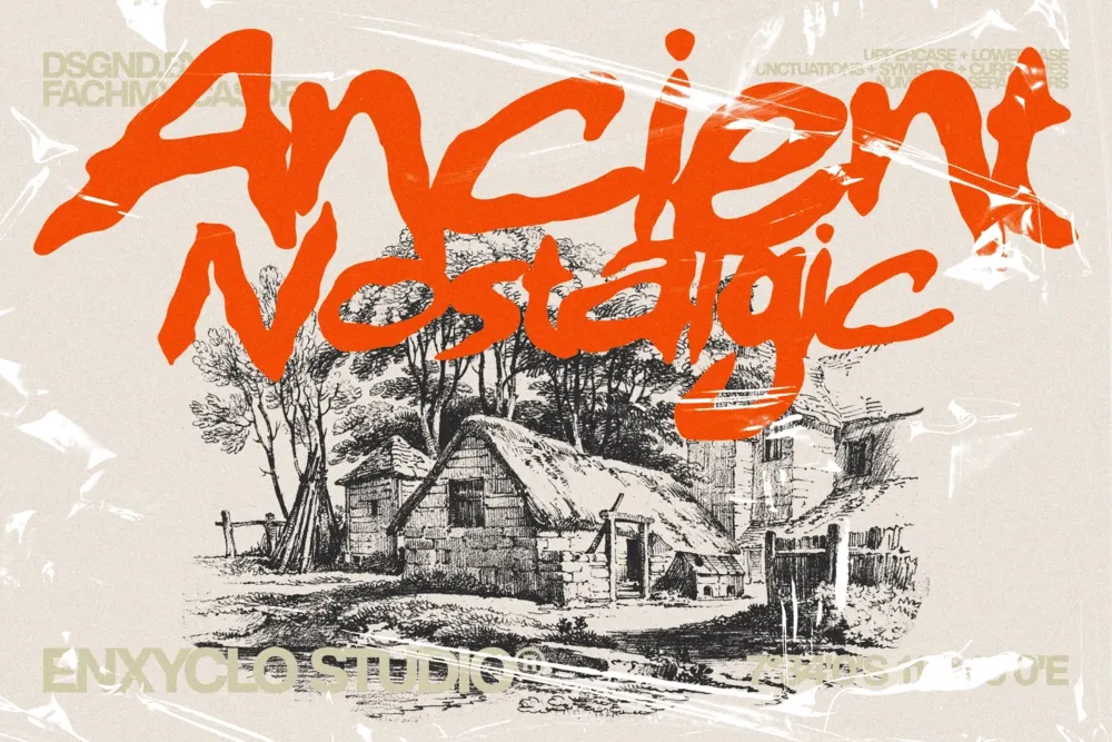 Meganors - Urban Brush Display Font