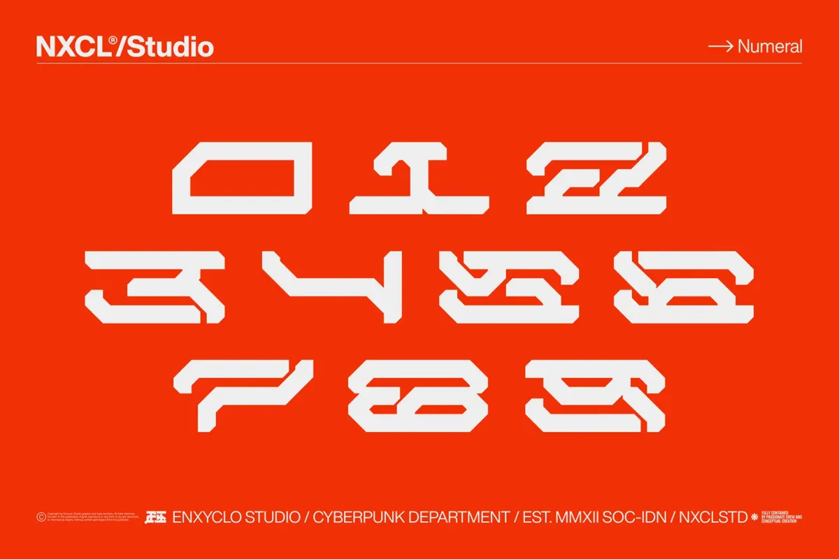 GESROB - Cyberpunk Techno Display Font