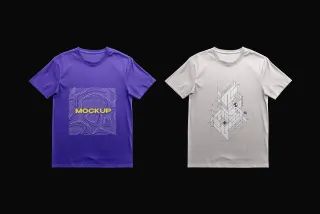 Isolated Round Neck T-Shirt Mockup