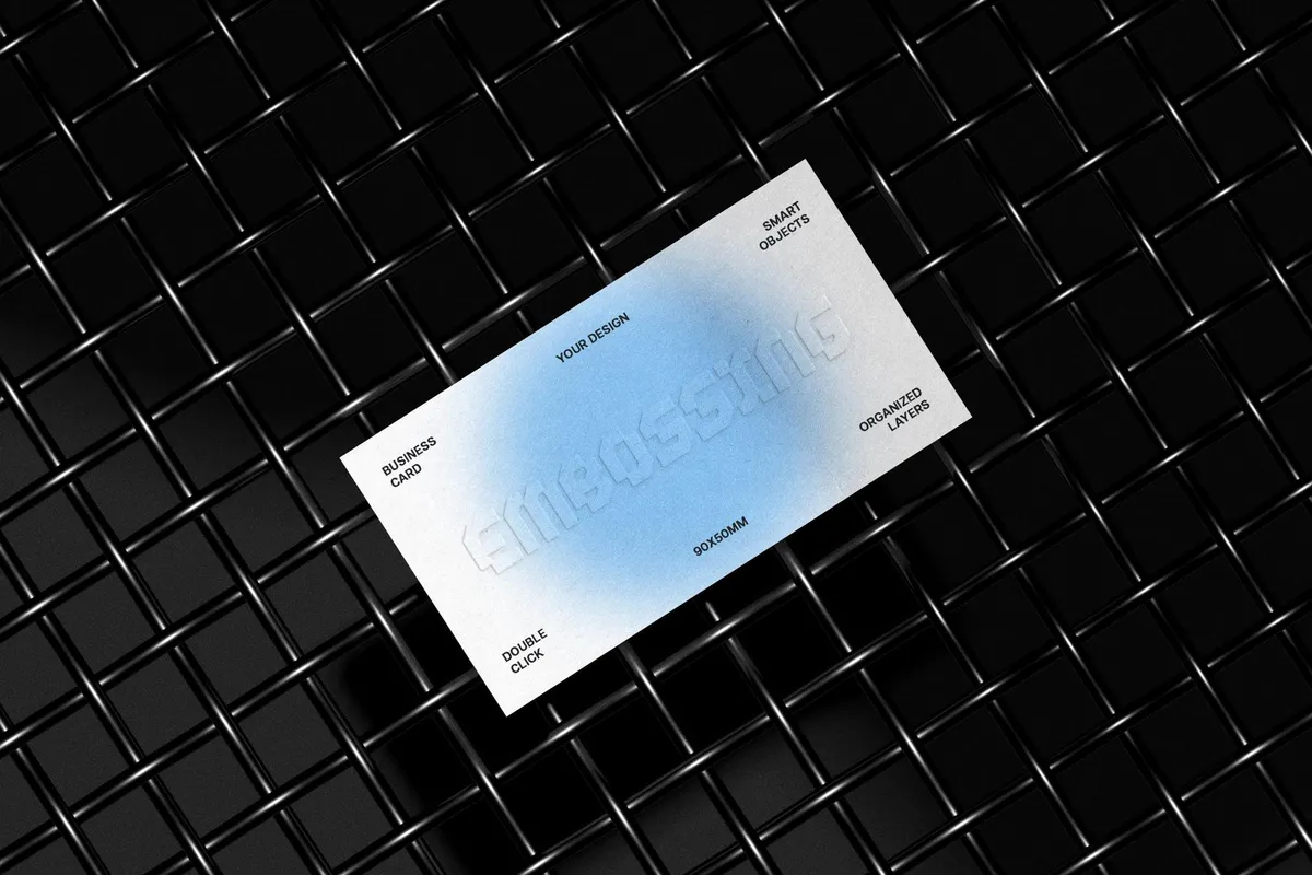 90x50 mm Business Card Mockup