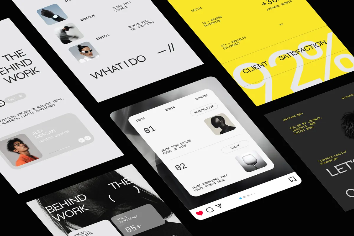 Personal Branding Instagram Adobe Template - Portuu