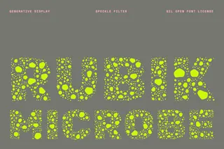 Rubik Microbe — Free Dotted Display Font