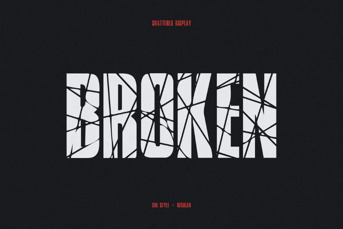 Broken Glass Font