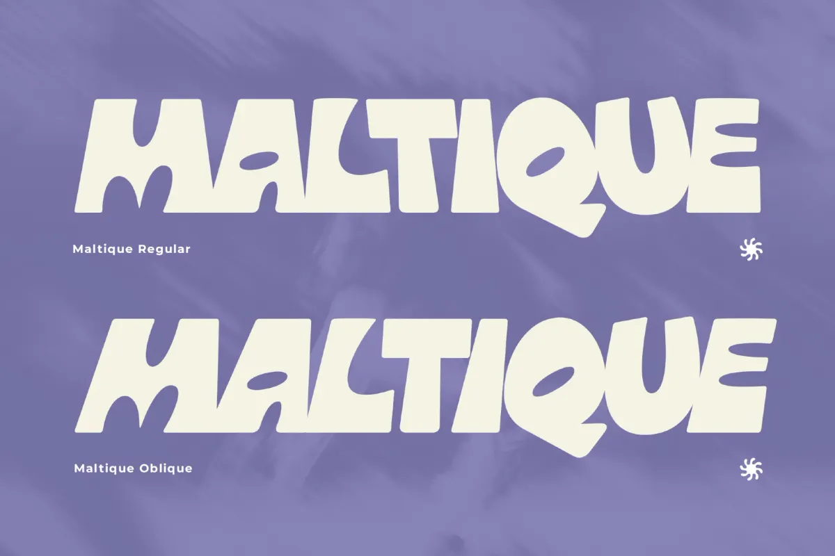 Maltique - Organic Psychedelic Display Font