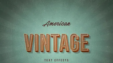 American Vintage Text Effects