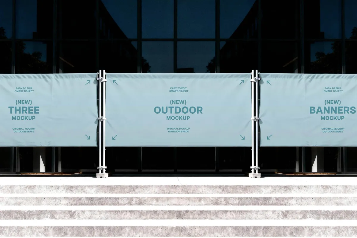 Street-Level Event Banners Mockup