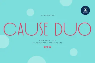 Cause Duo – Modern Minimal Sans Duo Font