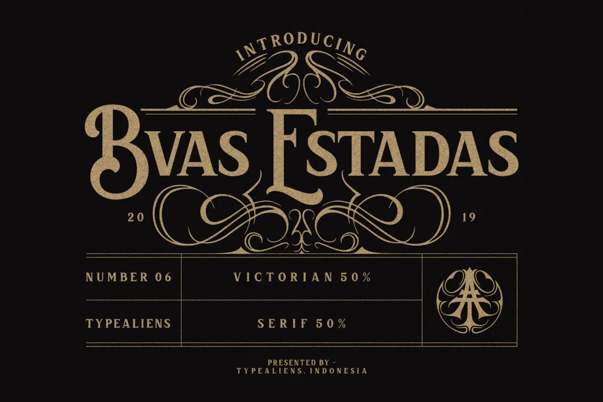 Bvas Estadas - Vintage Victorian Serif Font