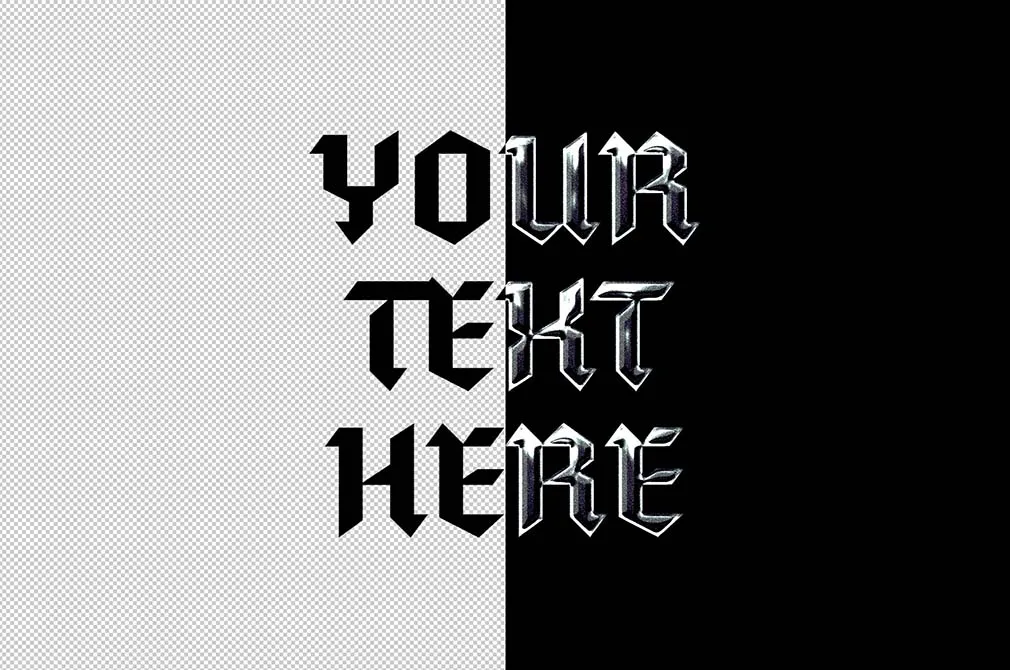 Chrome Text Effect