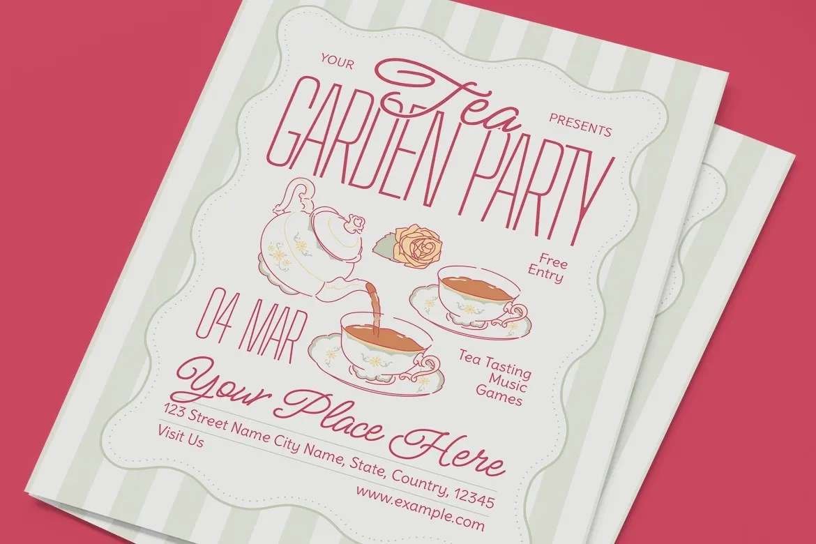 Tea Garden Party Flyer