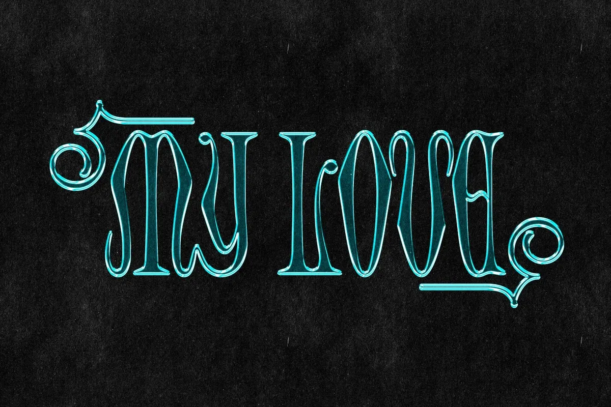 Glass Morphism Chrome Text Effect