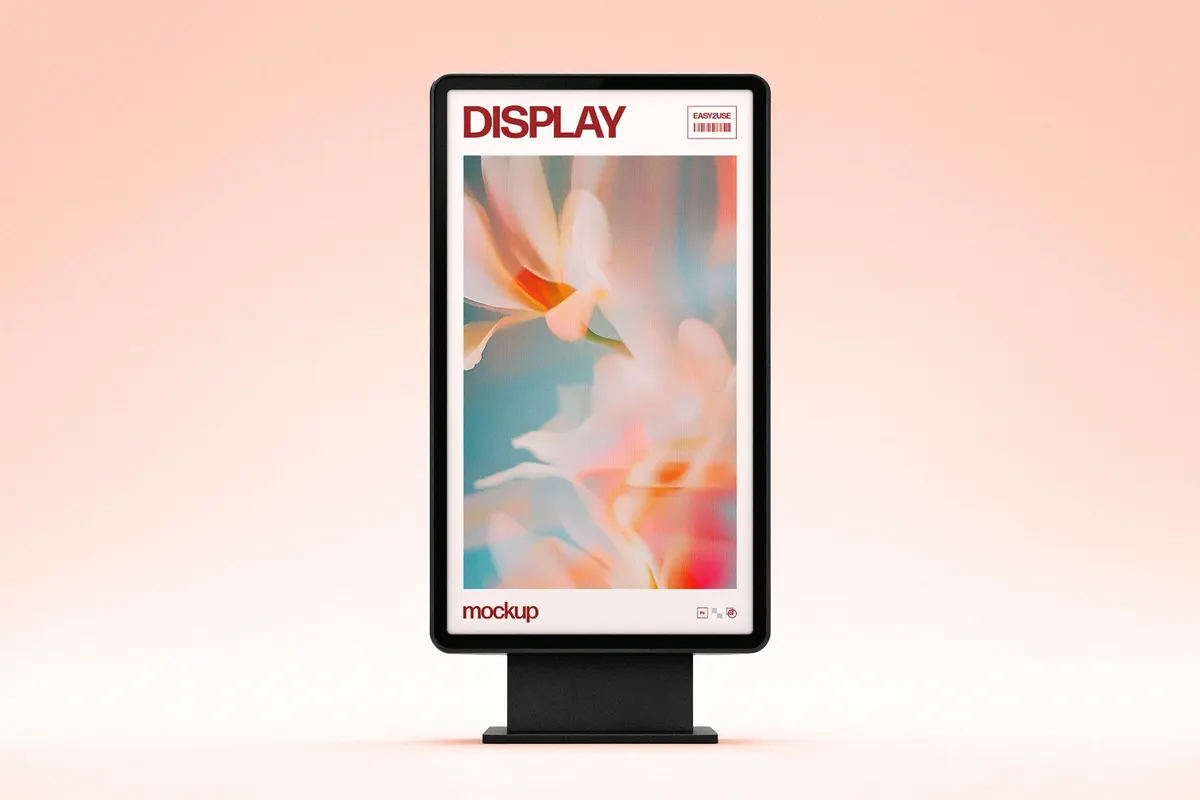 Vertical Digital Screen Mockup