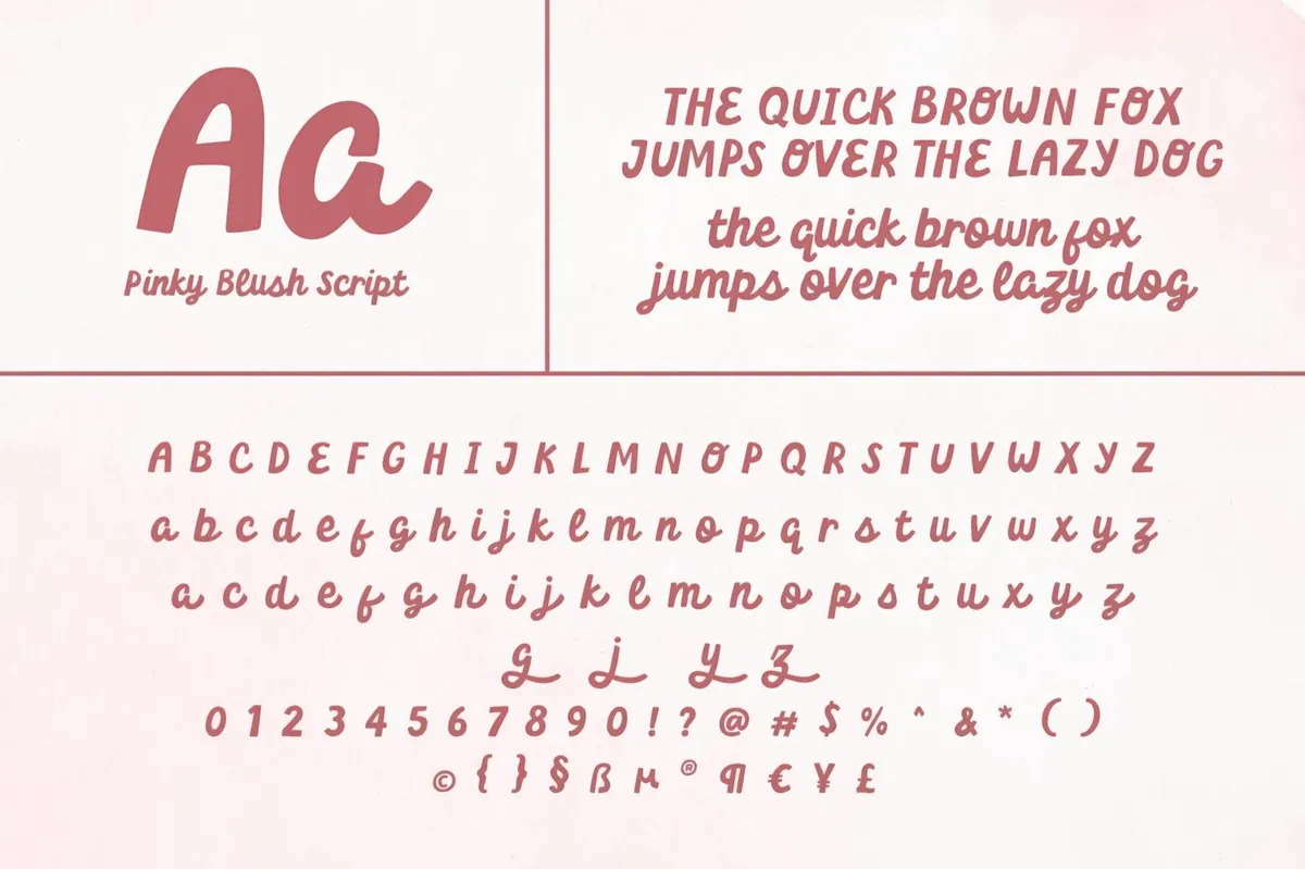Pinky Blush — Cute Bold Script