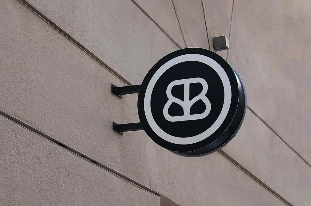 Circle Street Sign Mockup