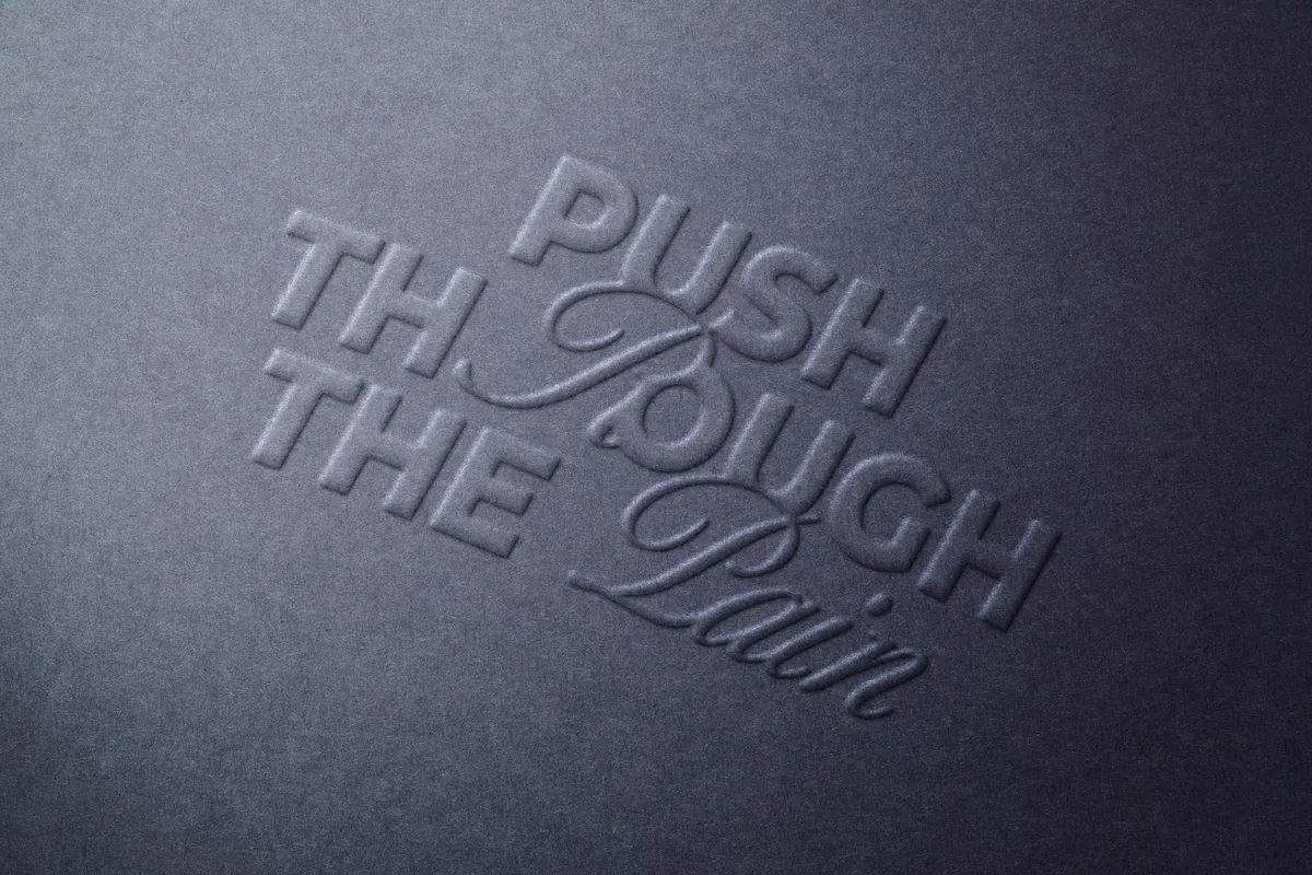 Paper Emboss Logo Mockup