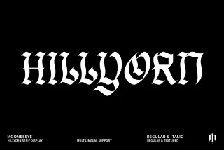 Hillyorn - Modern Blackletter Font