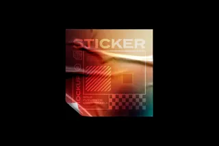 Solid Vinyl Sticker Mockup