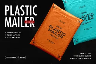Plastic Mailer Bag Mockup