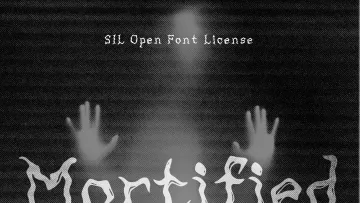 Mortified - Creepy Ghost Font
